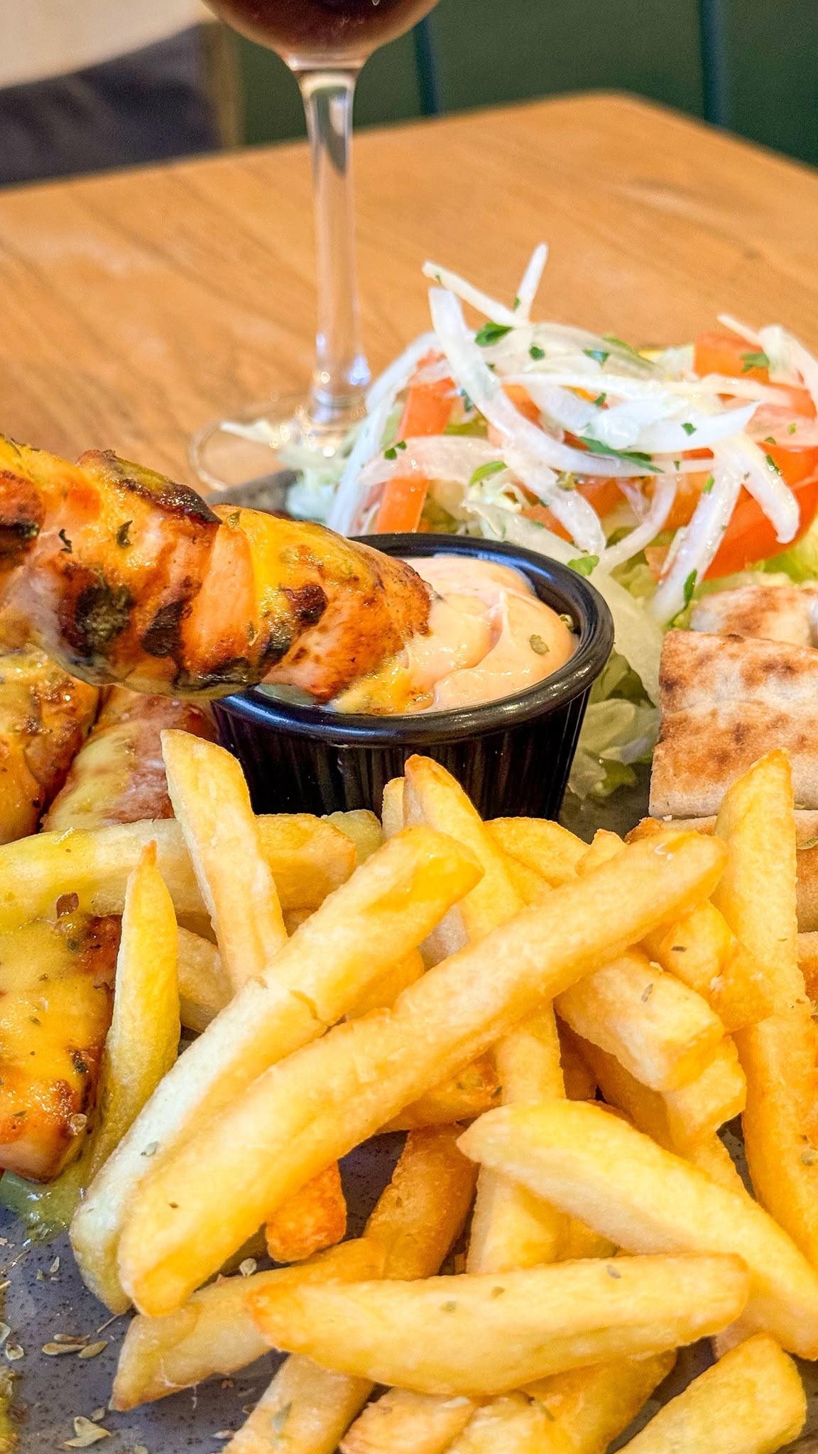 Merida Chicken Souvlaki at Greek Unique in Twickenham