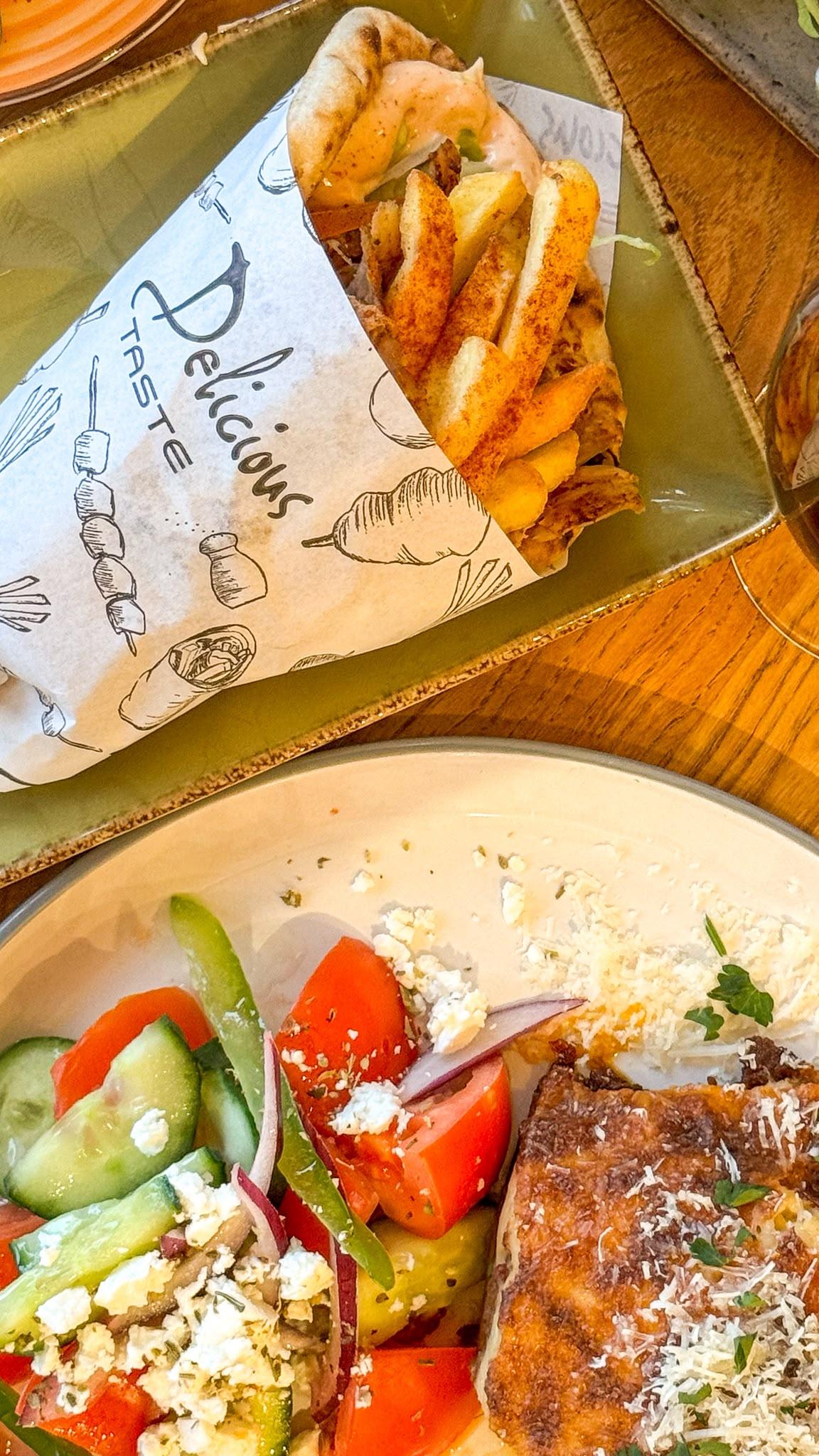 Merida Chicken Gyros at Greek Unique in Twickenham